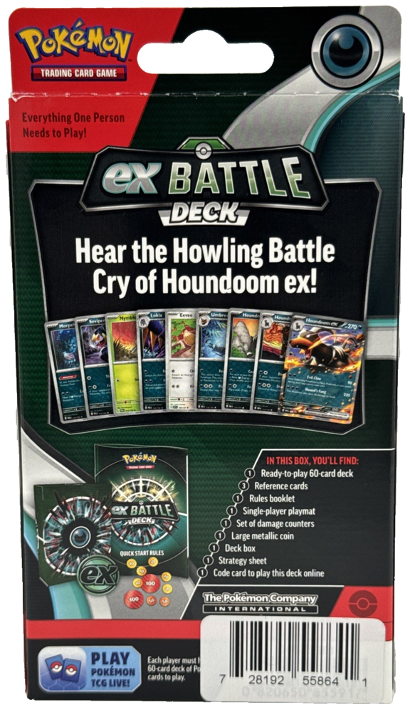 Pokémon 2024 Pokémon TCG Houndoom EX Battle Deck