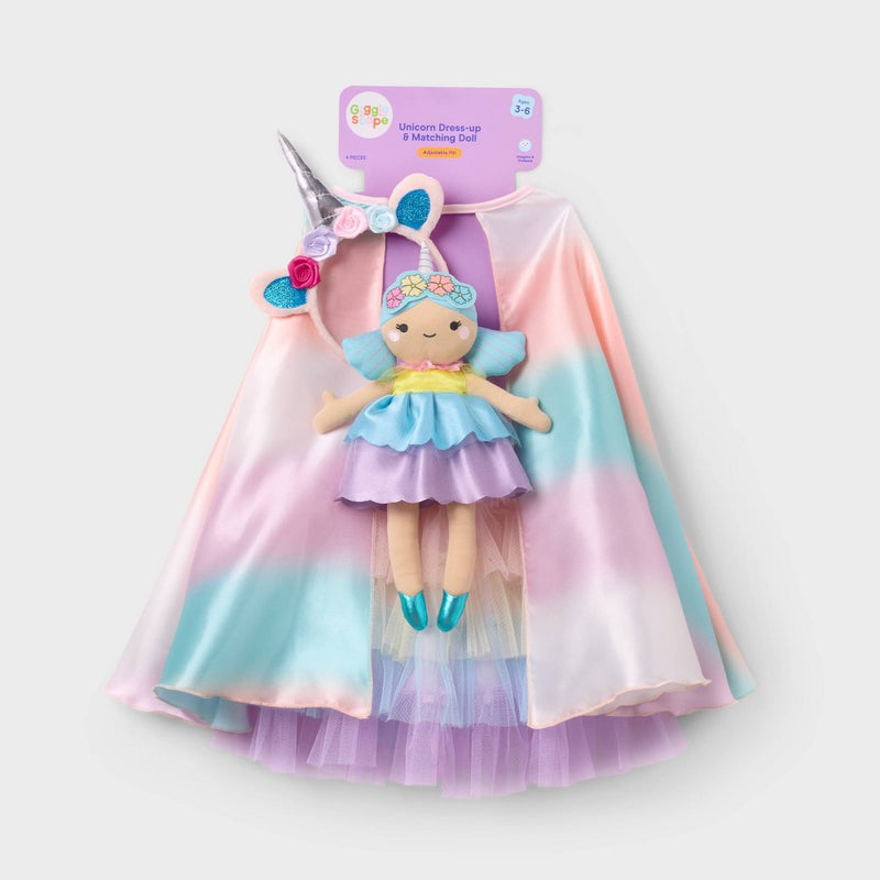 25.7" Unicorn 2 Dress-Up 3 with Doll 4pc Set - Gigglescape