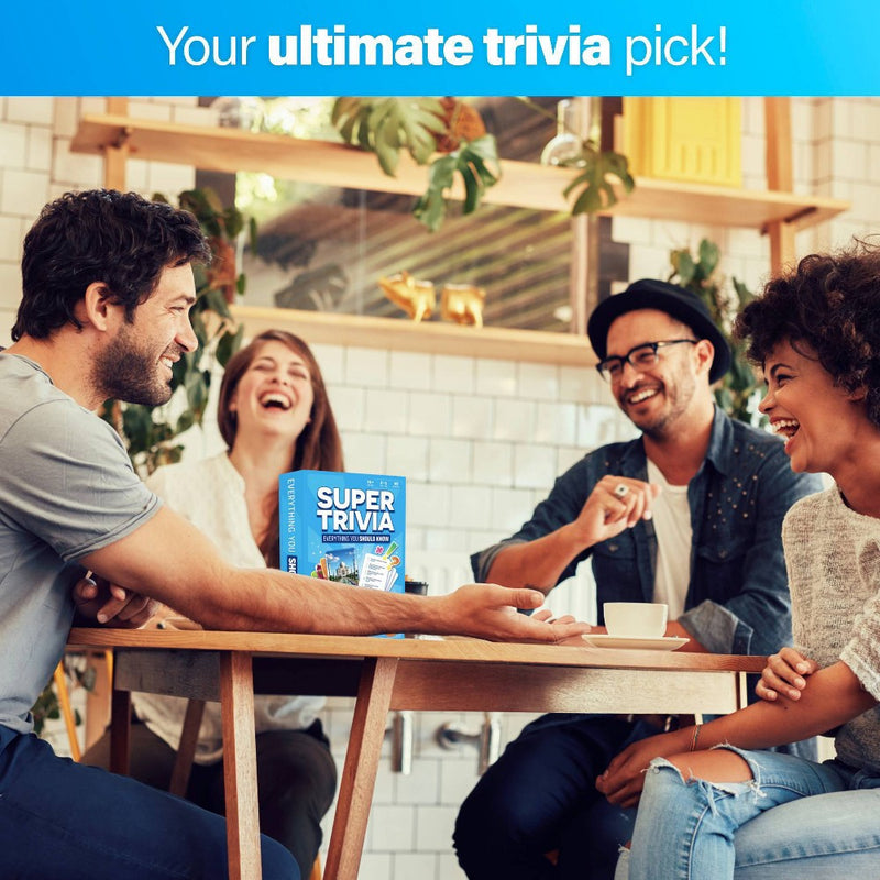 The World Game Super Trivia - Trivia Game for Adults with 1100 Questions: Memory Skills, 2-6 Players, 30-40 Min Play