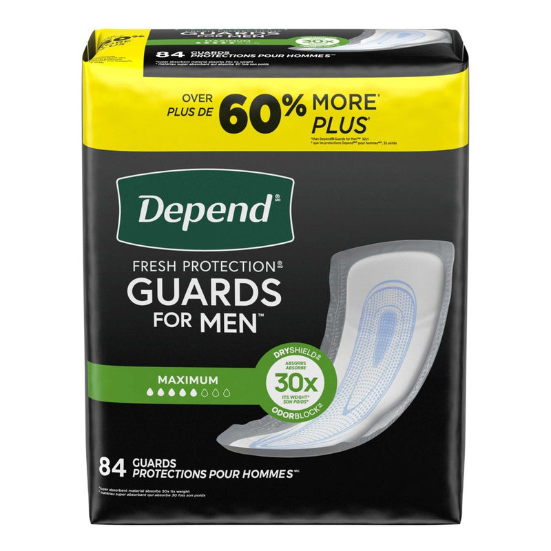 Depend Incontinence Guards Pads for Men - Maximum Absorbency - 84ct