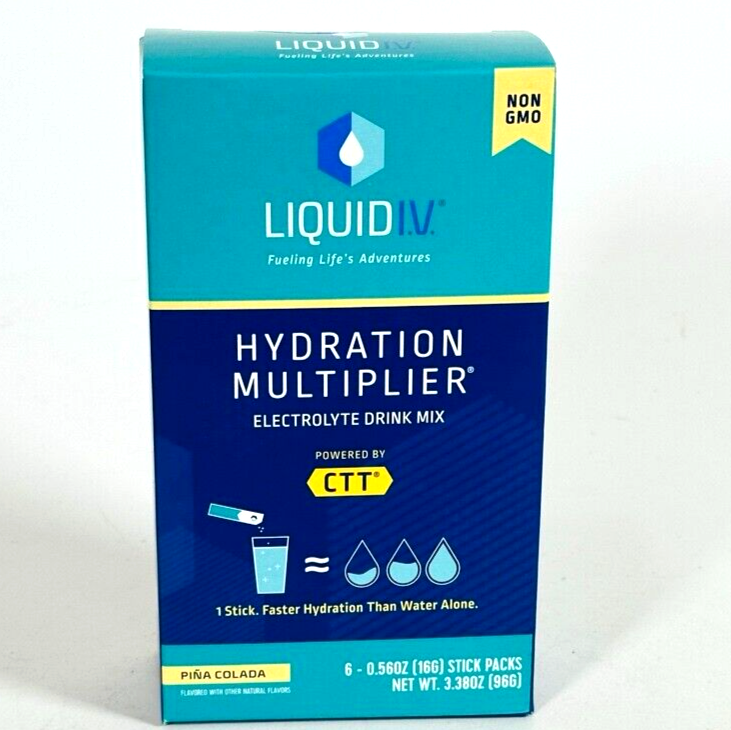 Liquid I.V. Pina Colada Hydration Multiplier Electrolyte Supplements Sports Drink - 6pk/0.56oz