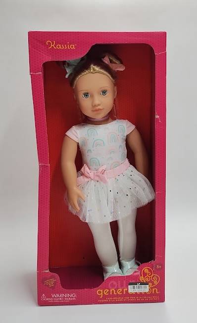 Our Generation Kassia 18" Ballerina Doll in Rainbow Ballet Dress SEE DETAILS