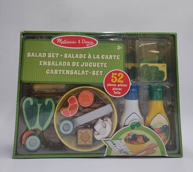 Melissa & Doug Slice and Toss Salad Play Food Set - 52pc Wooden and Felt