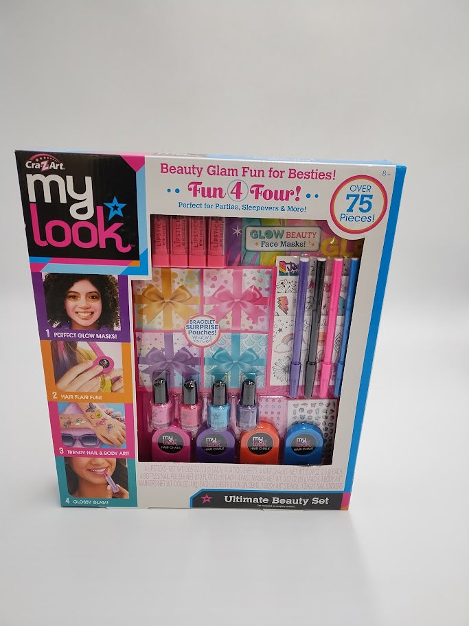 My Look Ultimate Beauty Set: Craft Activity Kit with Stickers, Nail Polish, Gems