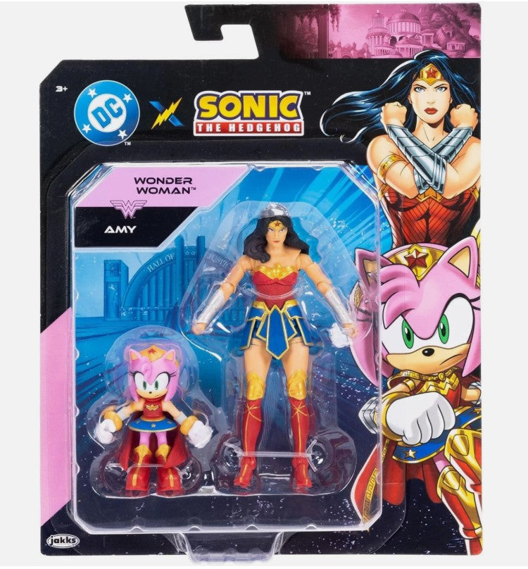 DC X Sonic the Hedgehog Amy and Wonder Woman ActionFigure