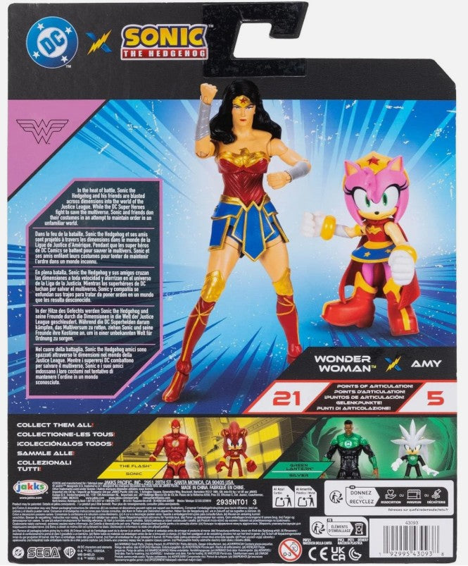 DC X Sonic the Hedgehog Amy and Wonder Woman ActionFigure
