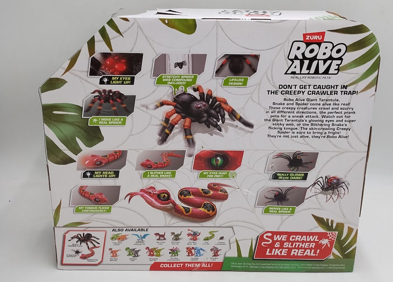 Robo Alive Creepy Crawly Pack: Spider Toy Set with 3 Animal Figures