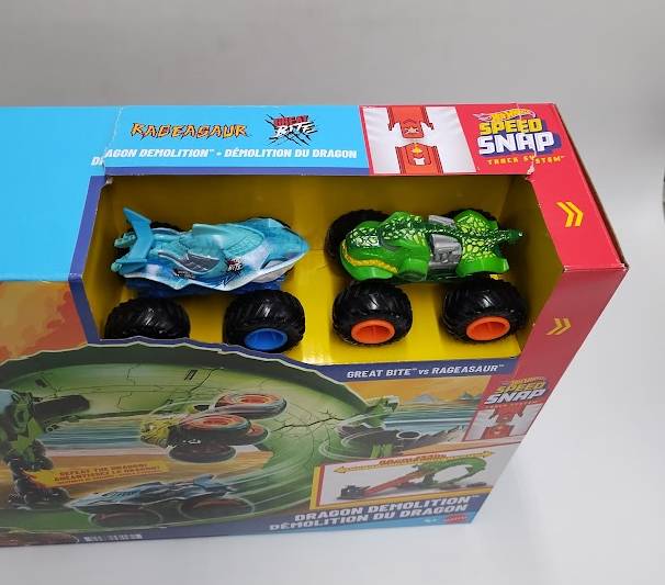 Hot Wheels Monster Trucks Sharks vs. Dinos Dragon Destruction set SEE DETAILS