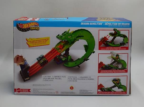 Hot Wheels Monster Trucks Sharks vs. Dinos Dragon Destruction set SEE DETAILS