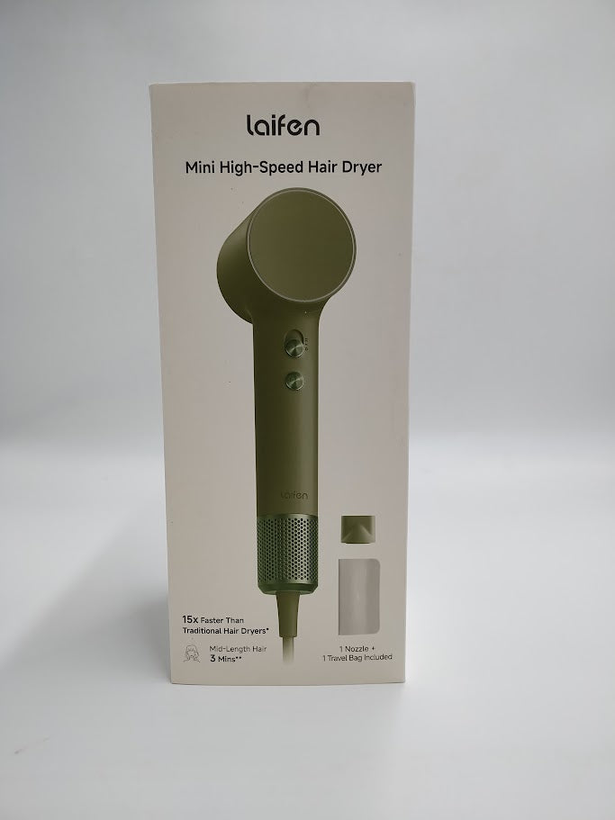 Laifen Mini Hair Dryer and Bag - Green