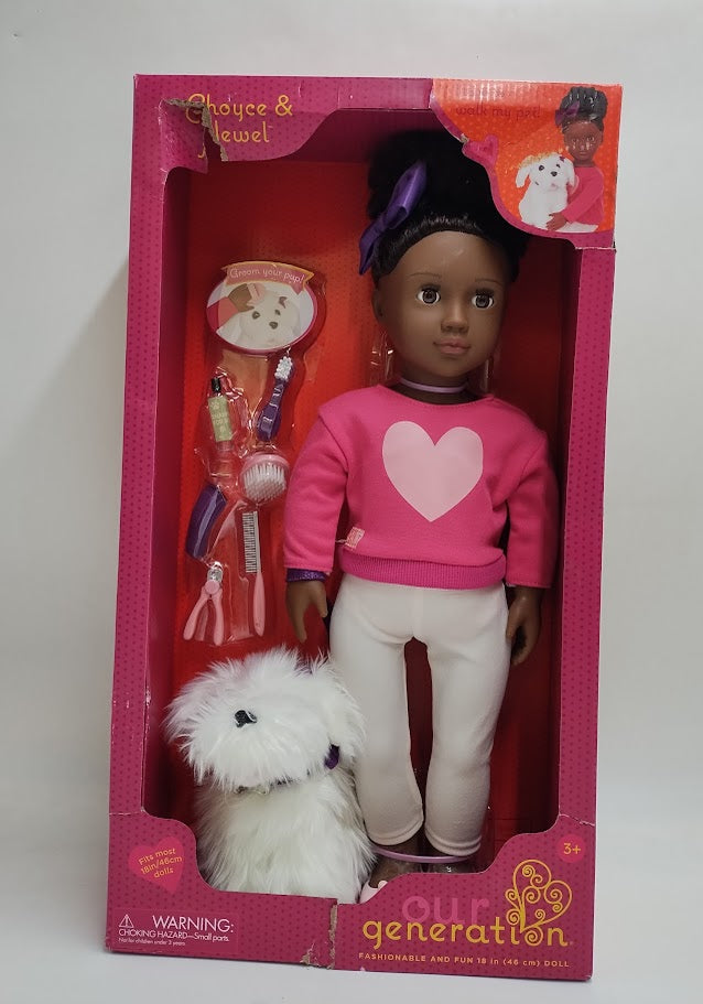 Our Generation Choyce & Jewel 18" Doll & Pet Grooming Set SEE DETAILS