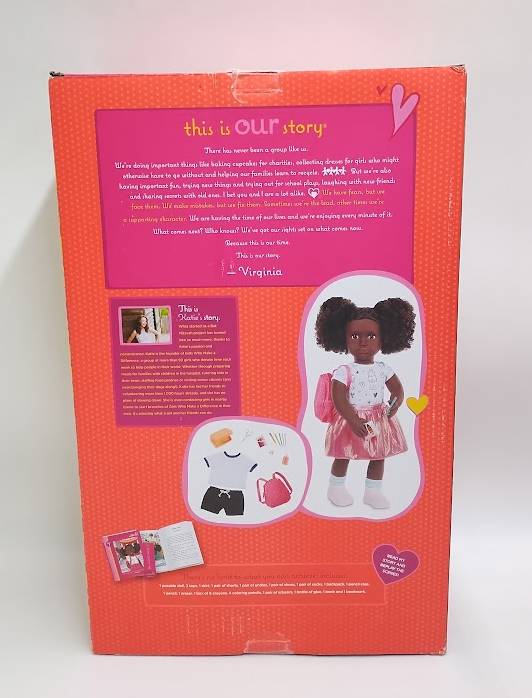 Our Generation Virginia Posable 18'' School Doll with Storybook SEE DETAILS