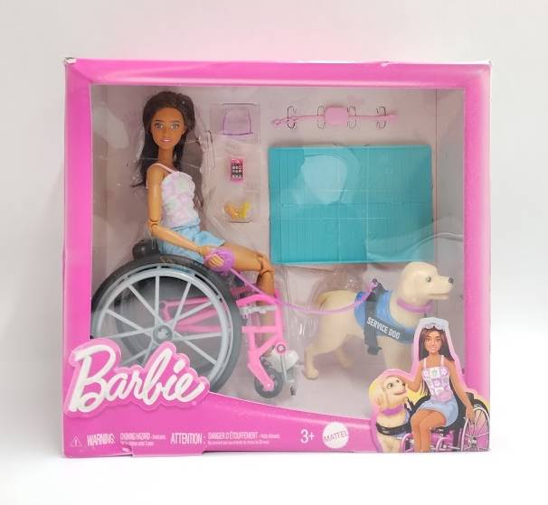 Barbie Brunette Fashion Doll & Service Dog Playset SEE DETAILS