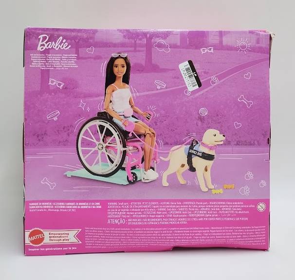 Barbie Brunette Fashion Doll & Service Dog Playset SEE DETAILS
