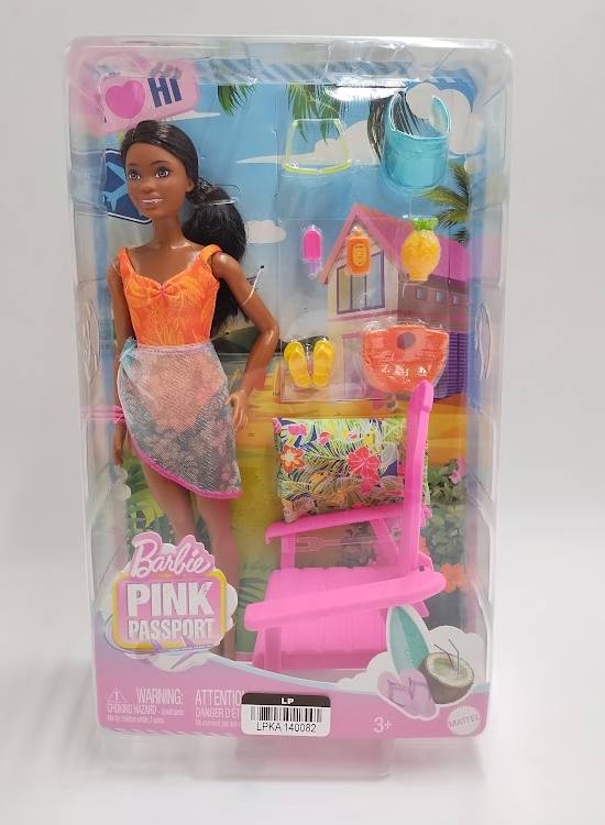 Barbie 12.7" Pink Passport Hawaii Brooklyn SEE DETAILS