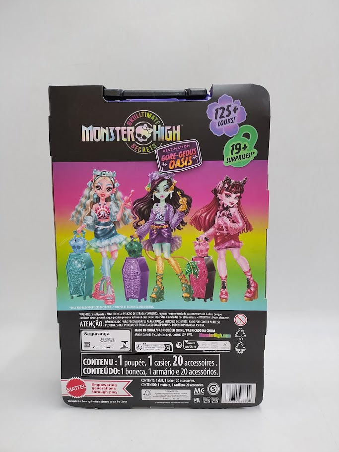 Monster High Skulltimate Secrets Gore-geous Oasis Playset, Jinafire Long Doll and Accessories