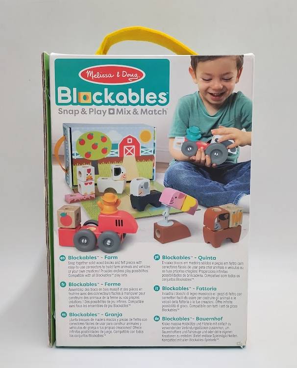 Melissa & Doug Blockables Farm Snap And Play - 56Pc