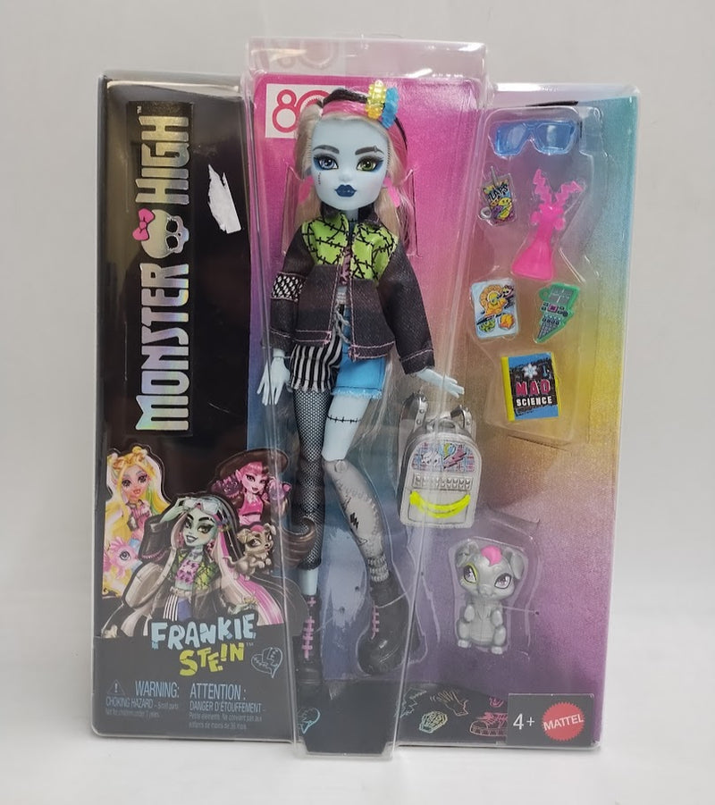 Monster High 12.7" Frankie Stein Fashion Doll with Pet Watzie SEE DETAILS
