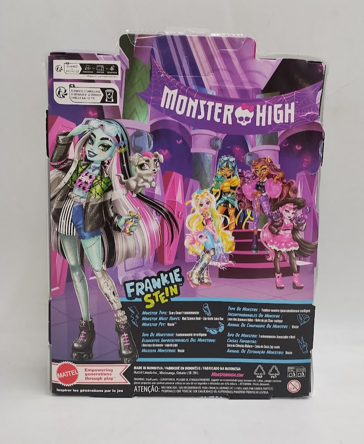Monster High 12.7" Frankie Stein Fashion Doll with Pet Watzie SEE DETAILS