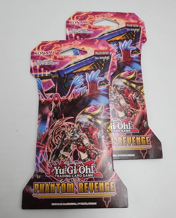 LOT OF 2!! Yugioh TCG Phantom Revenge 7-Card Sleeved Booster Pack