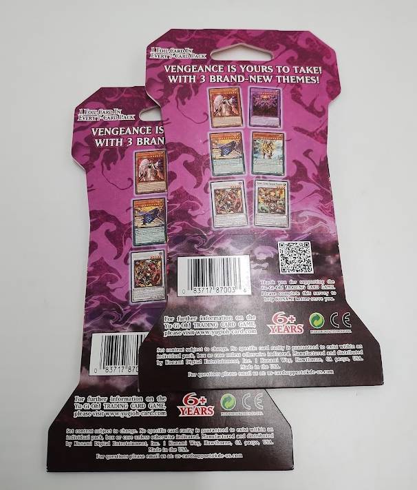 LOT OF 2!! Yugioh TCG Phantom Revenge 7-Card Sleeved Booster Pack