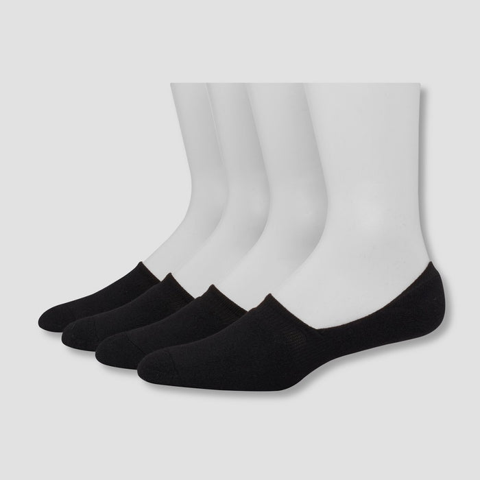 Hanes Premium Men's 4pk Liner Socks - Black 6-12