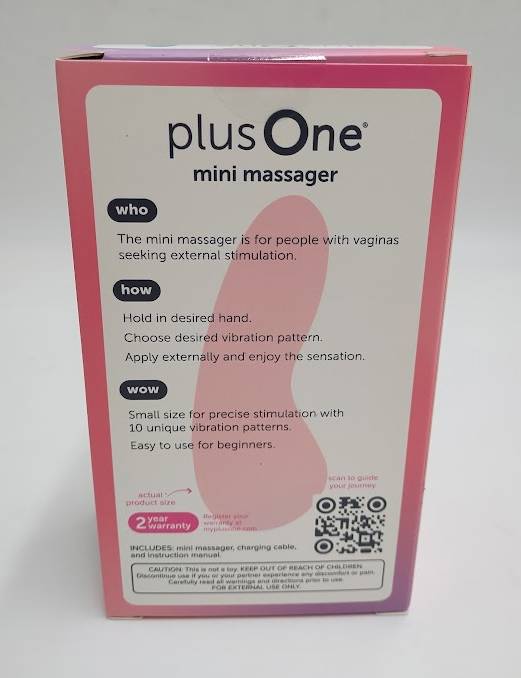 plusOne Waterproof and Rechargeable Mini Vibrator
