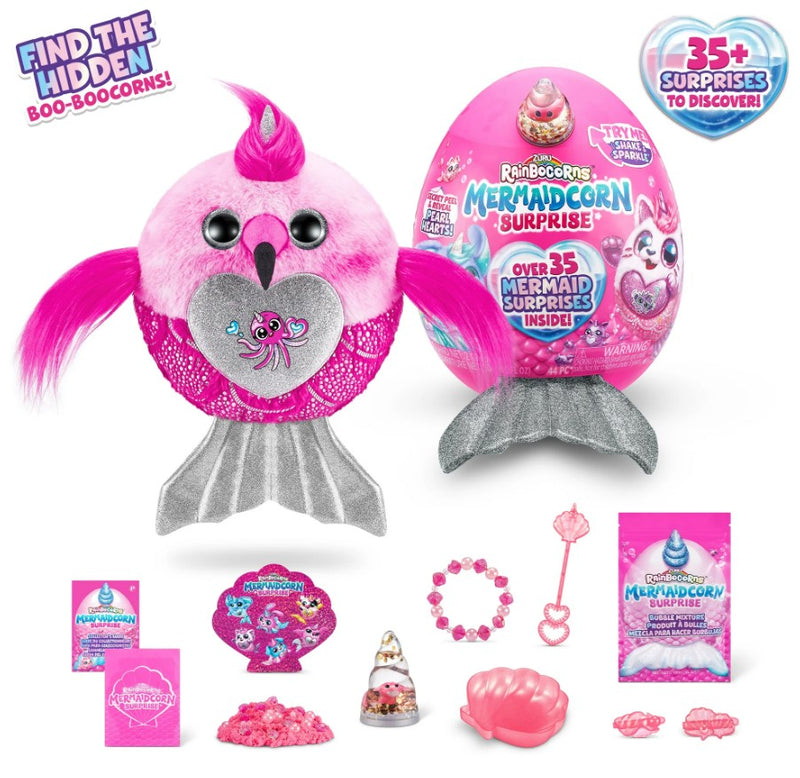 Rainbocorns Mermaidcorn Surprise Plush by ZURU - JEWEL FLAMINGO