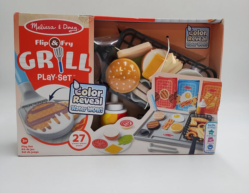 Melissa & Doug Flip&Fry Grill Play Set Color Changing Preschool Toy SEE DETAILS