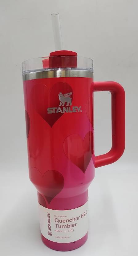 Stanley Valentine's Day 40 oz Stainless Steel H2.0 Rouge Heart READ DESCRIPTION