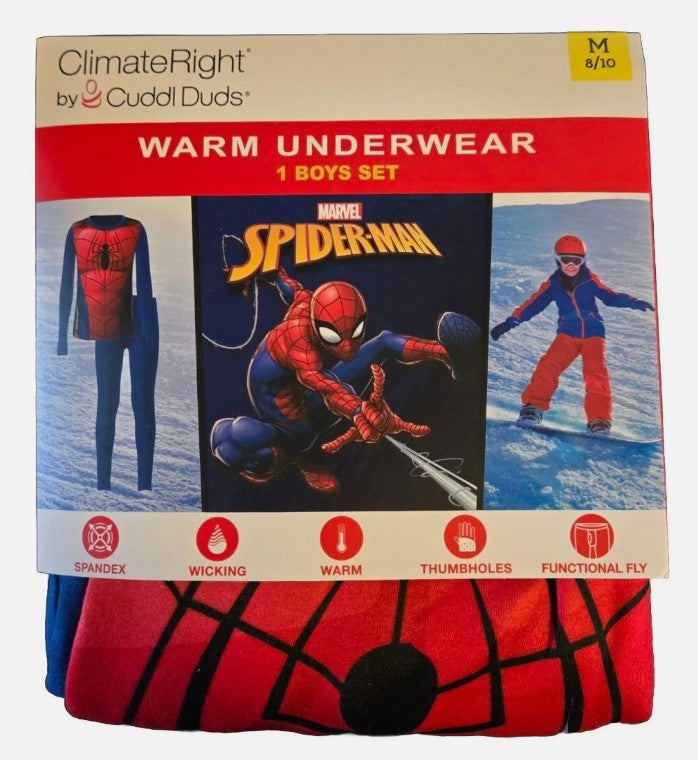 Boys' Spider-Man Thermal Underwear Set - Medium (8/10)
