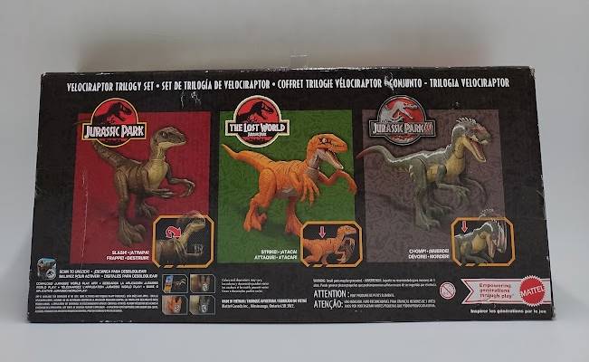 Jurassic World Jurassic Park I II and III Velociraptor Trilogy Set SEE DETAILS