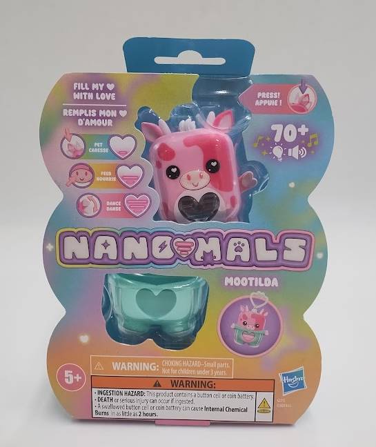 Hasbro Nano-Mals Mootilda the Pink Cow Electronic Fidget Pet