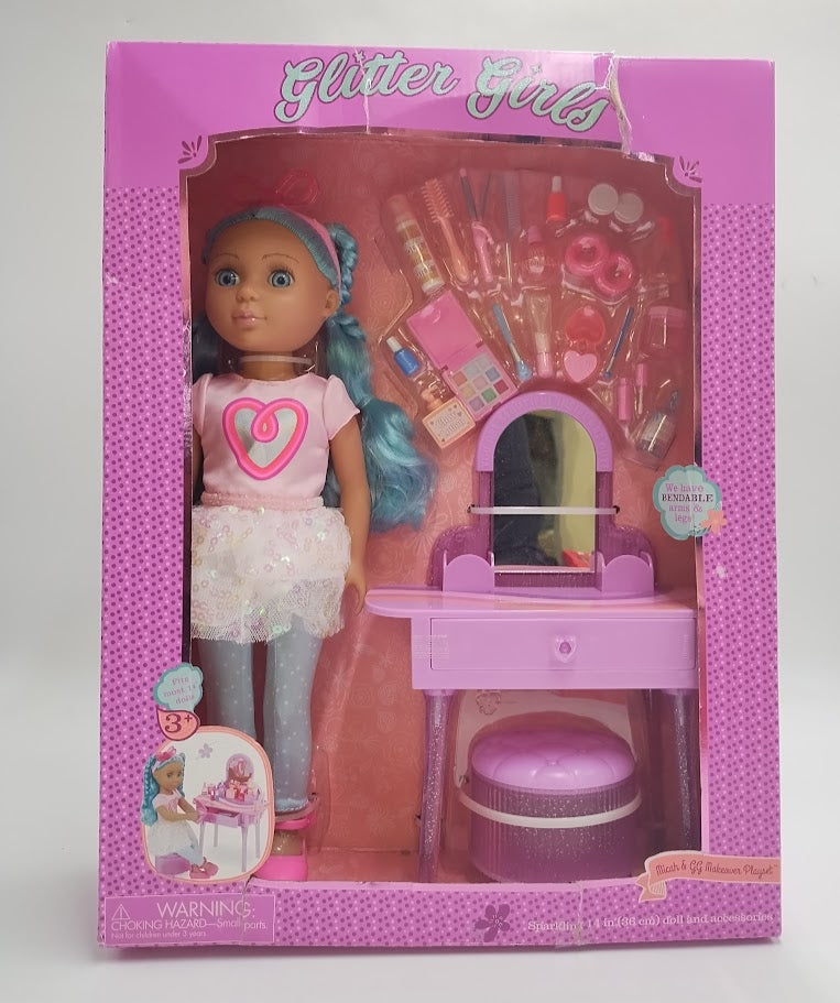 Glitter Girls 14" Doll Micah & GG Makeover Playset: 33 Pieces SEE DETAILS