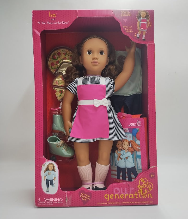 Our Generation Deluxe Restaurant Doll with Book - Isa SEE DETAILS