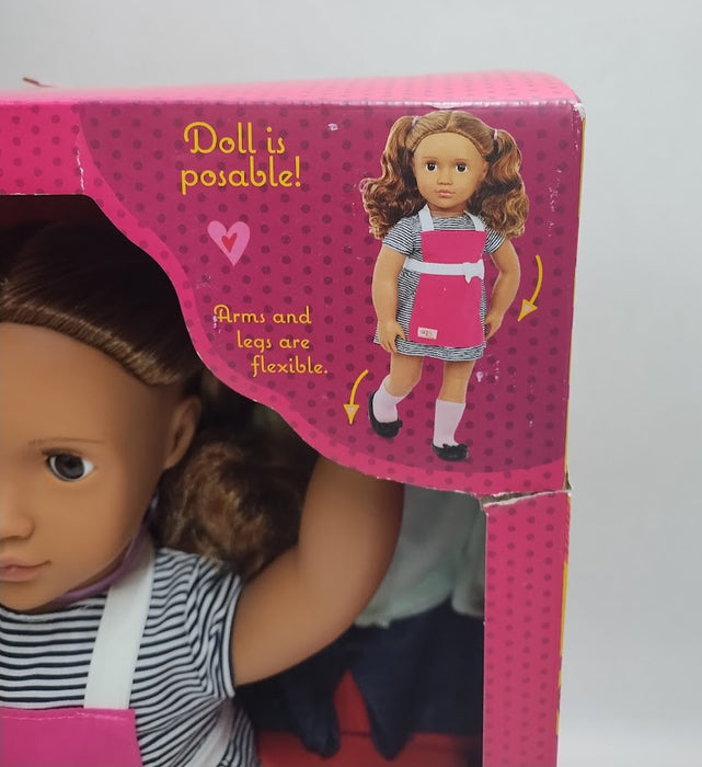 Our Generation Deluxe Restaurant Doll with Book - Isa SEE DETAILS