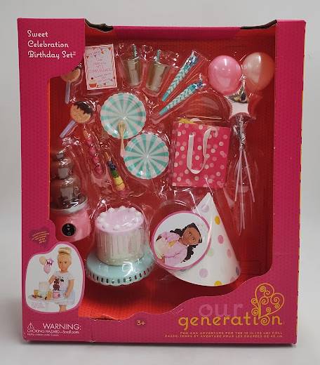Our Generation Sweet Celebration Birthday Party Accessory Set SEE DETAILS