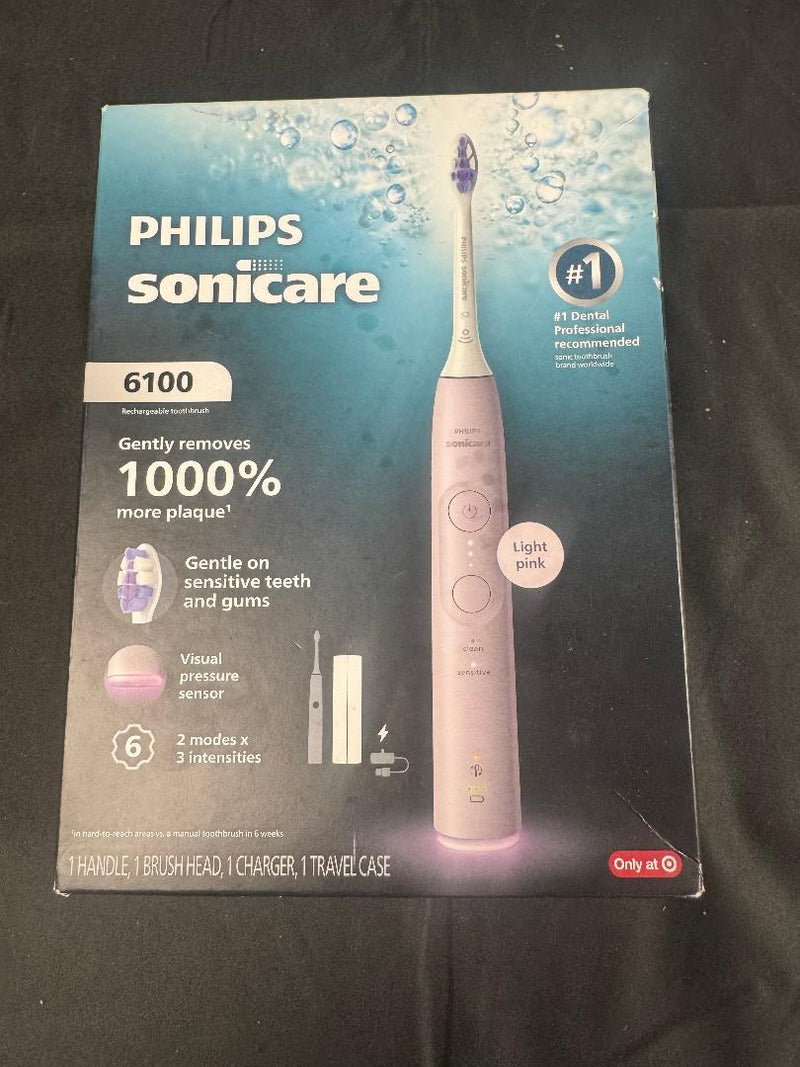 Philips Sonicare 6100 Rechargeable Electric Toothbrush - Light Pink