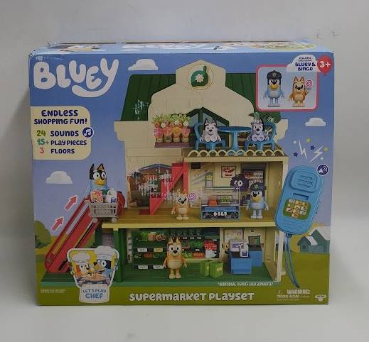 Bluey Let's Play Chef Supermarket Playset - 22pk SEE DETAILS