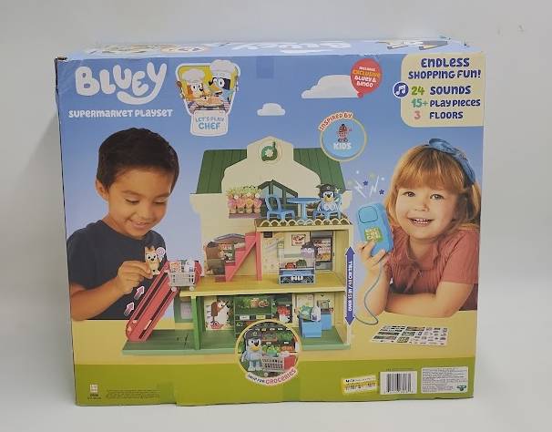 Bluey Let's Play Chef Supermarket Playset - 22pk SEE DETAILS