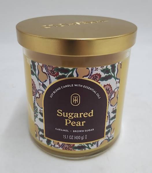 2 Wick 15.1oz Lidded Jar Candle Sugared Pear - Threshold