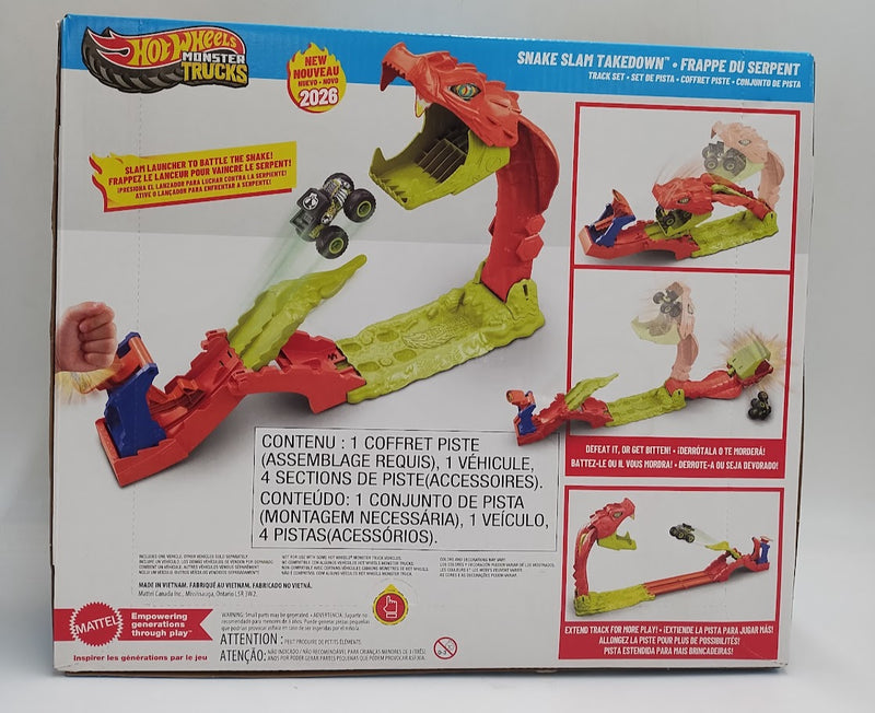 Hot Wheels Monster Trucks Snake Slam Takedown Playset with 1:64 ScaleSEE DETAILS