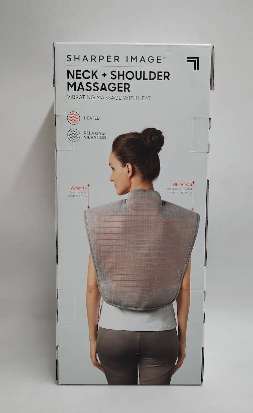 Sharper Image Heated Neck and Shoulder Massager Wrap