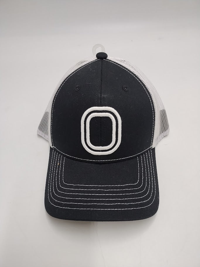 Overtime Adult Trucker 3D Embroidery Logo Baseball Hat - Black