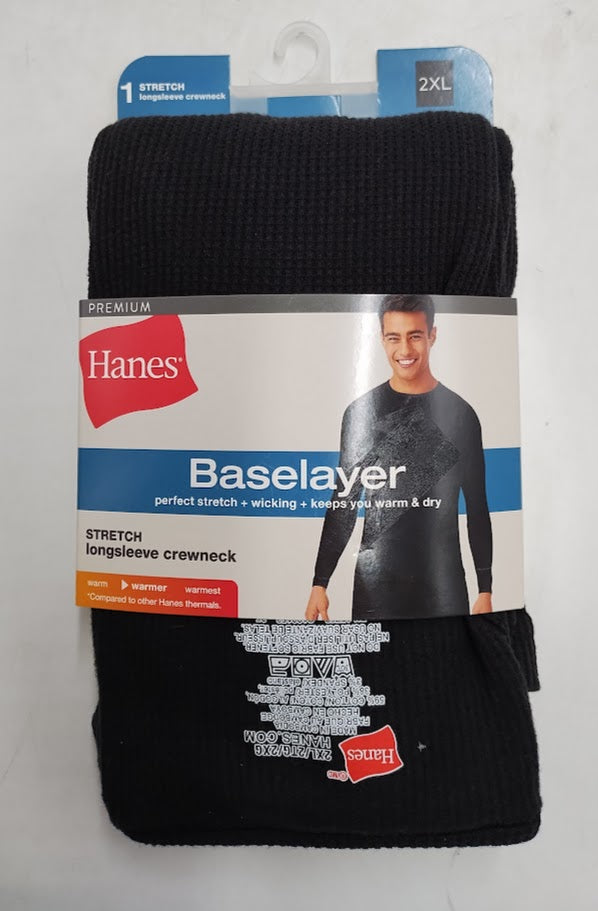 Hanes Men's Thermal Long Sleeve Waffle Knit Shirt - Oatmeal XXL