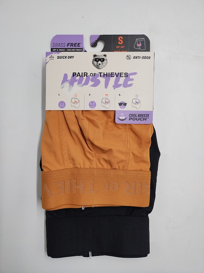 Pair of Thieves Men's 2pk Hustle Boxer Briefs - Gold S