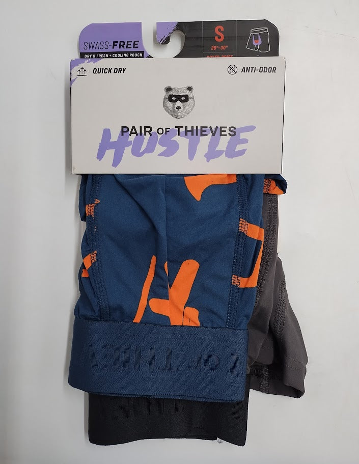 Pair of Thieves Men's Hustle Outdoor Boxer Briefs 2pk Blue/Gray S