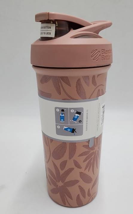 BlenderBottle 25oz Strada Stainless Steel Shaker Cup - Tan Floral