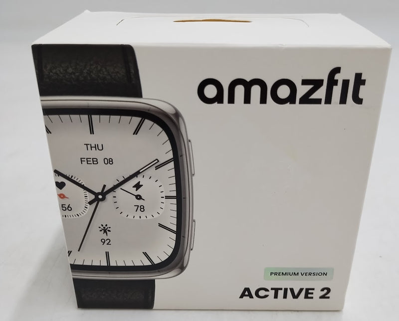 Amazfit Active 2 Square Smartwatch - Black Leather