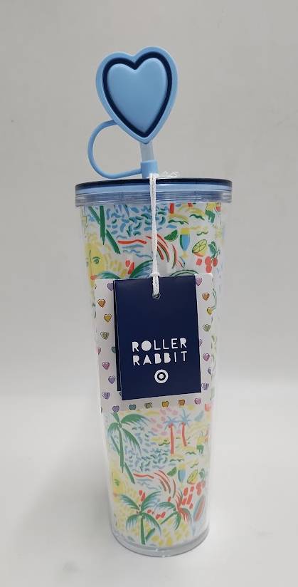 24oz Vacation Tritan Hydration Tumbler White/Blue - Roller Rabbit x Target